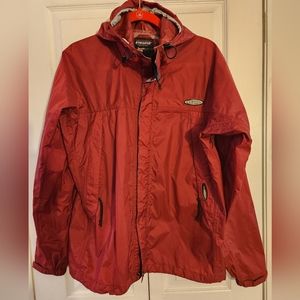 Stearns Jacket Nylon Sailboat Windbreaker Rain Coat Storage Pokets Adjustable